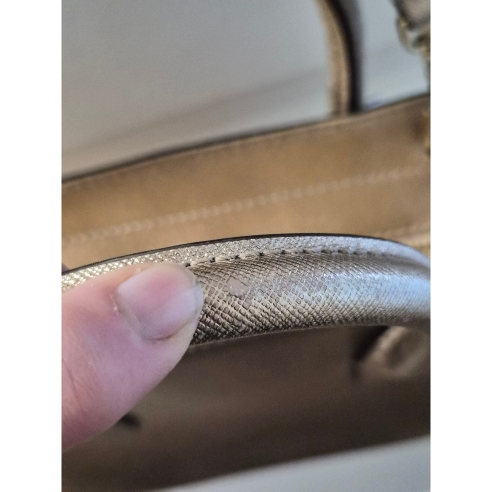 Kate Spade New York Metallic Gold Saffiano Leather Mini Satchel Crossbody Bag - Picture 7 of 14